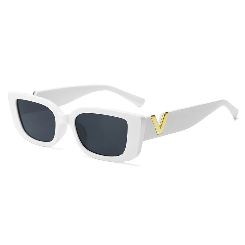 Small Frame Sunglasses For Women, Square Frame V-shaped