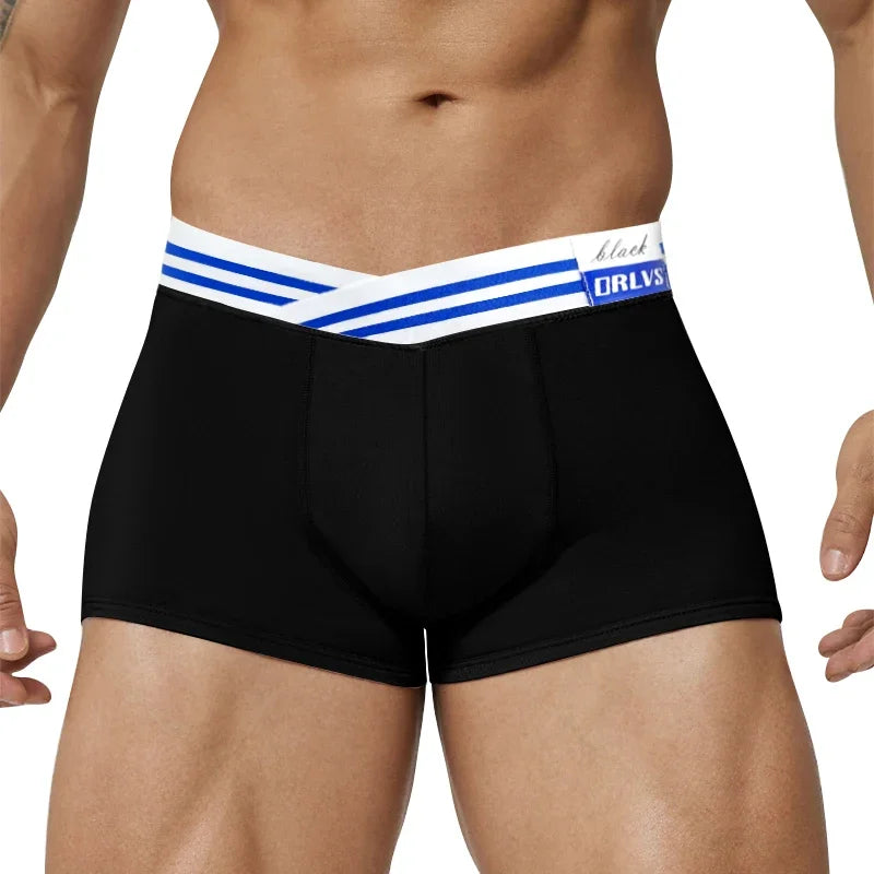 Men's Boxers Breathable Soft Low Waist Seamless High Stretch Underwear for Daily Comfort and Fashion