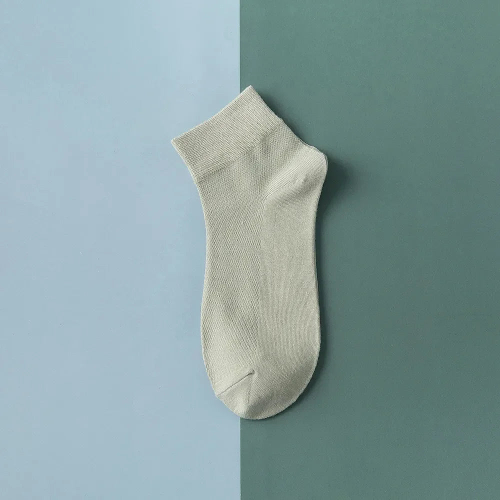 Cotton Breathable Solid Color Woman Summer Thin Socks
