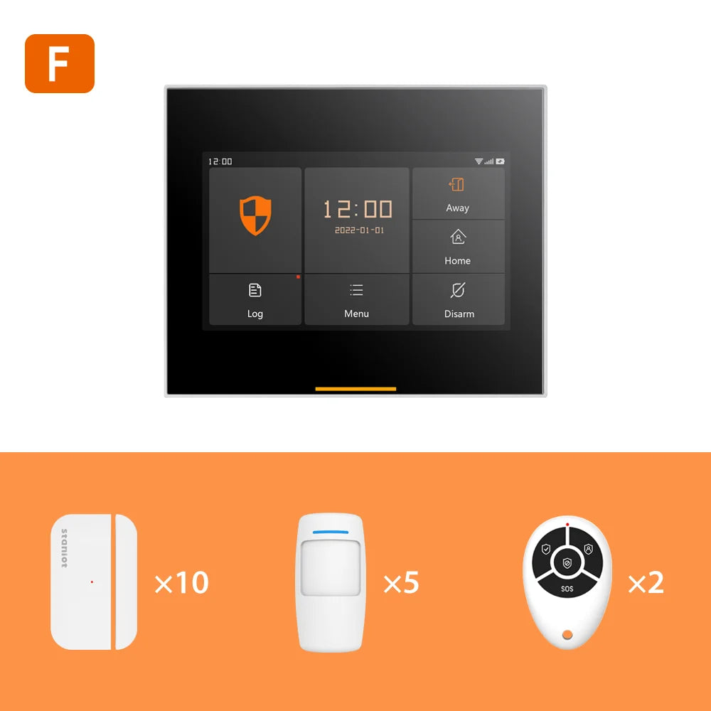 Staniot Wireless WiFi 4G Smart Tuya Security Alarms for Home with 5 Years Door Window Sensor Burglar System Kits Work with Alexa