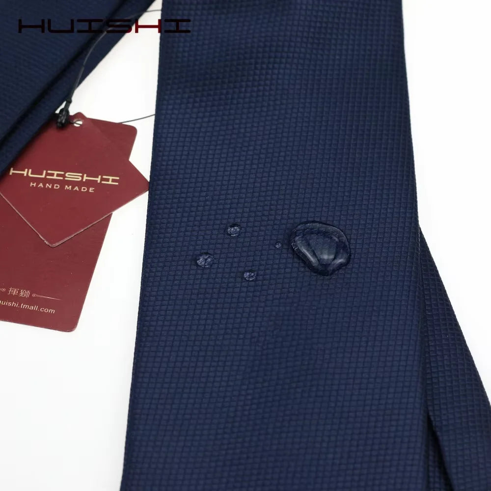 British Style Sale Mariage Waterproof Necktie Formal Black Solid Color Unisex Stripe Shape Men's For Gift Lapel Neck Tie Women