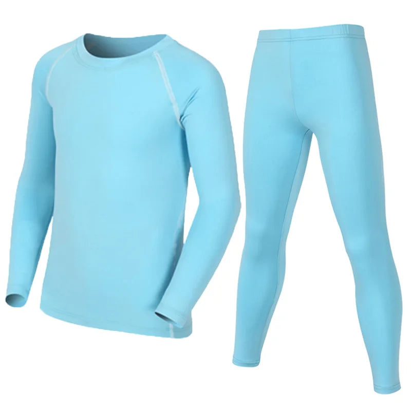 Children Kid Boy Girl Compression Skiing Underwear Set Fitness Ski Snowboarding Sport Running Hiking Exercise Jogging Suit 19
