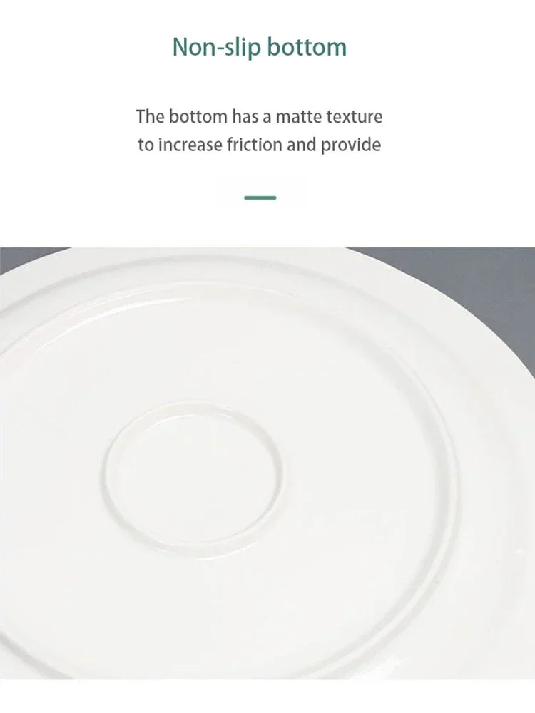 Europeanc Style Ceramic Dining Plate Elegant Lemon Pattern Dinner Steak Plate Coffee Cup Set Western Cuisine Dessert Plate
