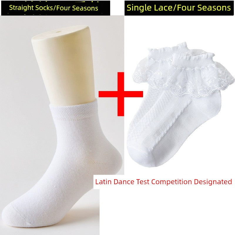 Latin Dance Pantyhose Summer Girl Lace Socks