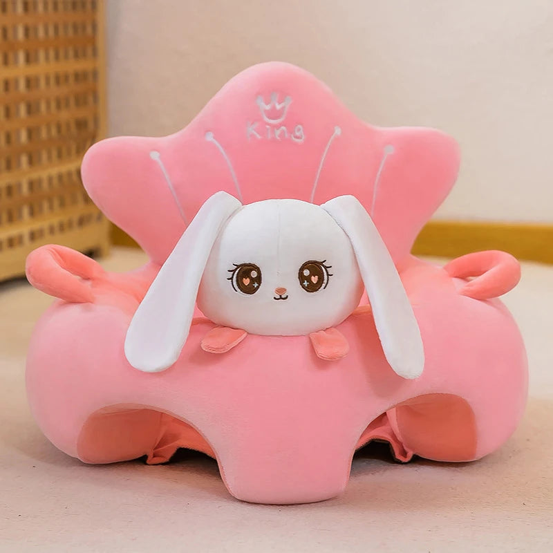 Baby Sofa Support Seat Cover Plush Chair Learn To Sit Comfortable Cartoon Toddler