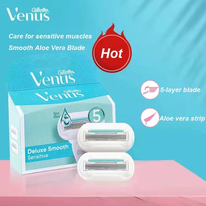 Gillette Venus 5-layer Blade Refill Razor Blades Extra Smooth Sensitive Skin Soap Bar for Women Body Shaving