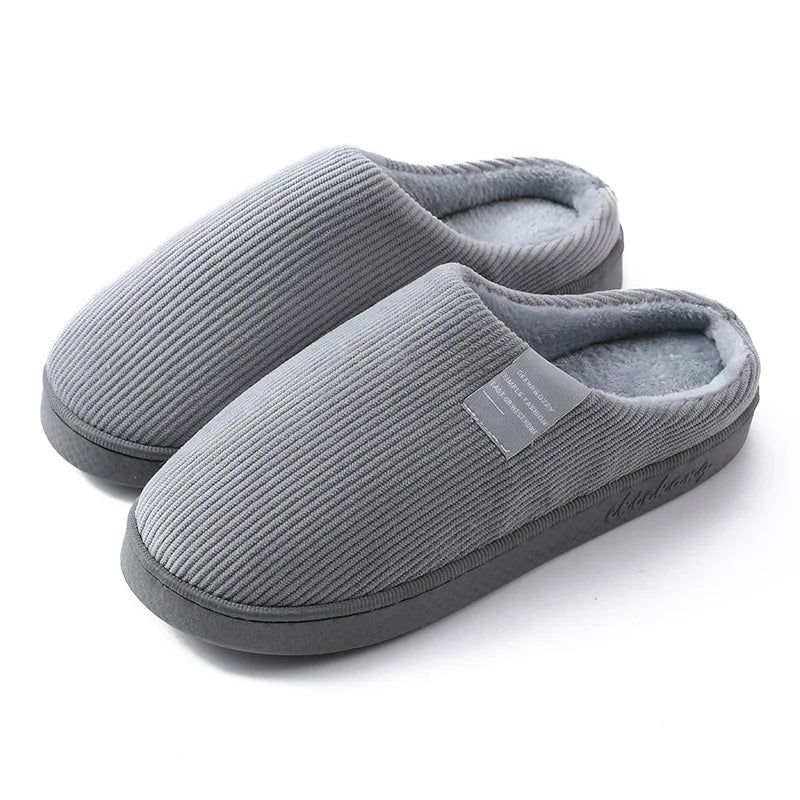 Cotton women slippers autumn & winter home indoor warm plush non-slip thick-soled