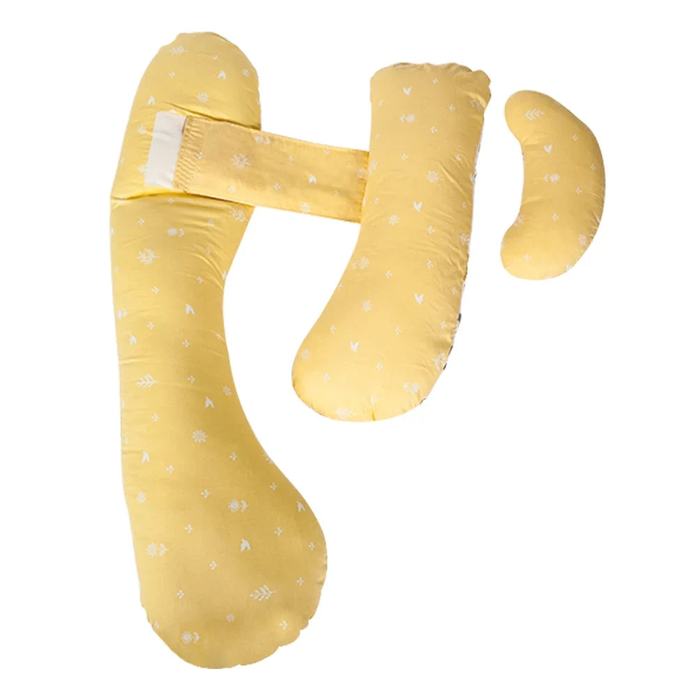 Pregnancy Pillow with Detachable Pillowcase - Maternity Sleeping Body Support Pillow for Lumbar & Full Body Comfort