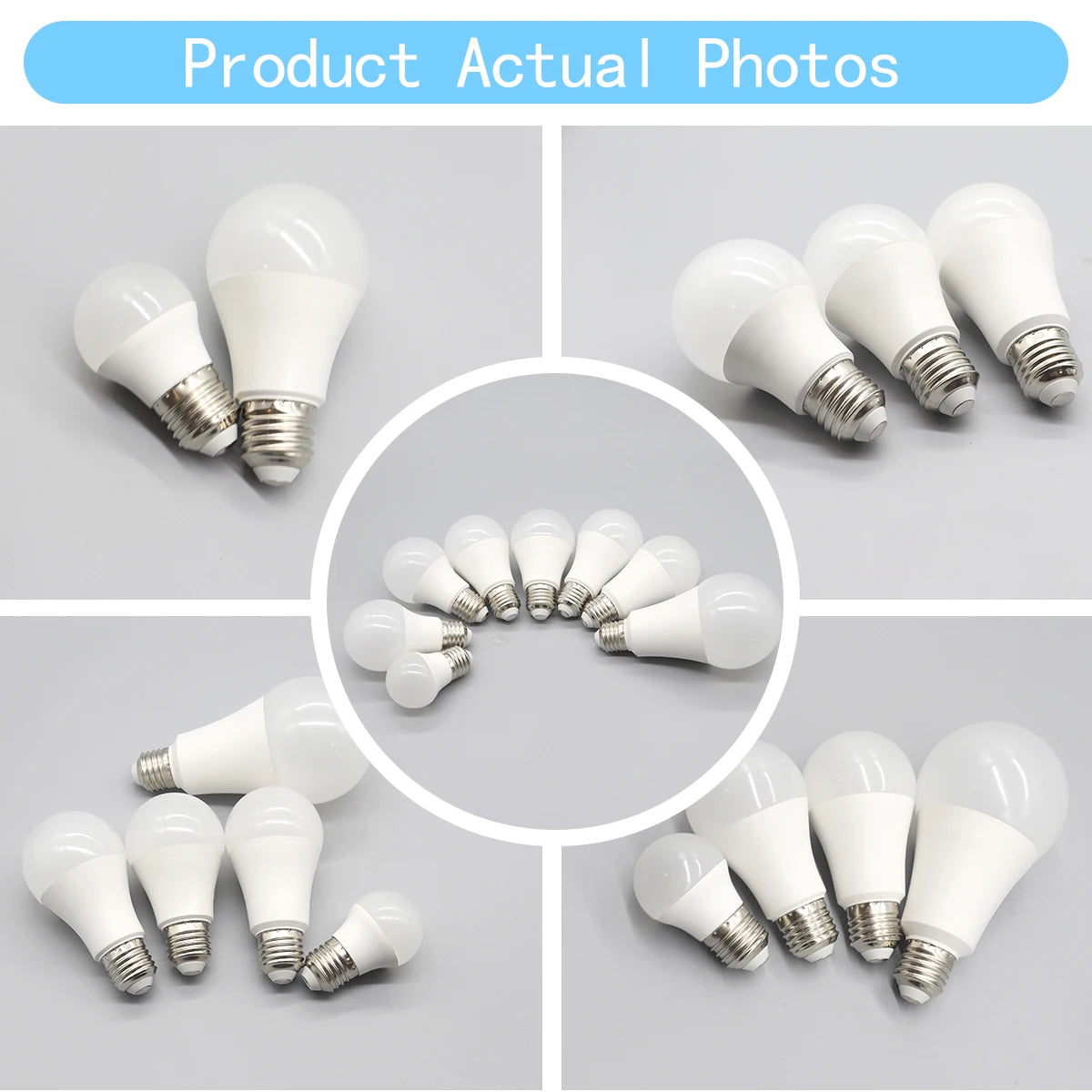 12PCS No Flicker 24W 20W 8W 9W 10W 12W 15W 18W E27 LED Bulb Lamps Light AC220V 110V Cool Lighting for Home Foyer Room Decor