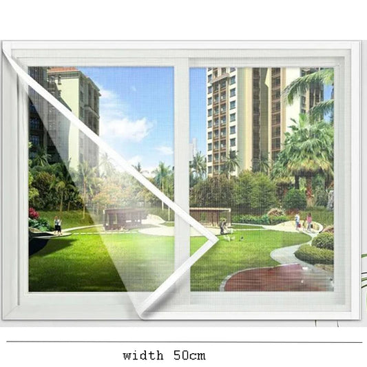 Mosquito Nets for Window Screens, Mesh Anti Insect Air Tulle Invisible white Fiberglass Mosquitoes and Flies [50Cm - 110 cm]