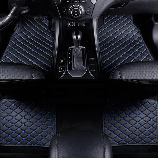 Universal Size Artificial Leather Car Floor Mats for FORD Focus MK2 Edge Explorer Ecosport Escape Everest Fiesta Car Accessories