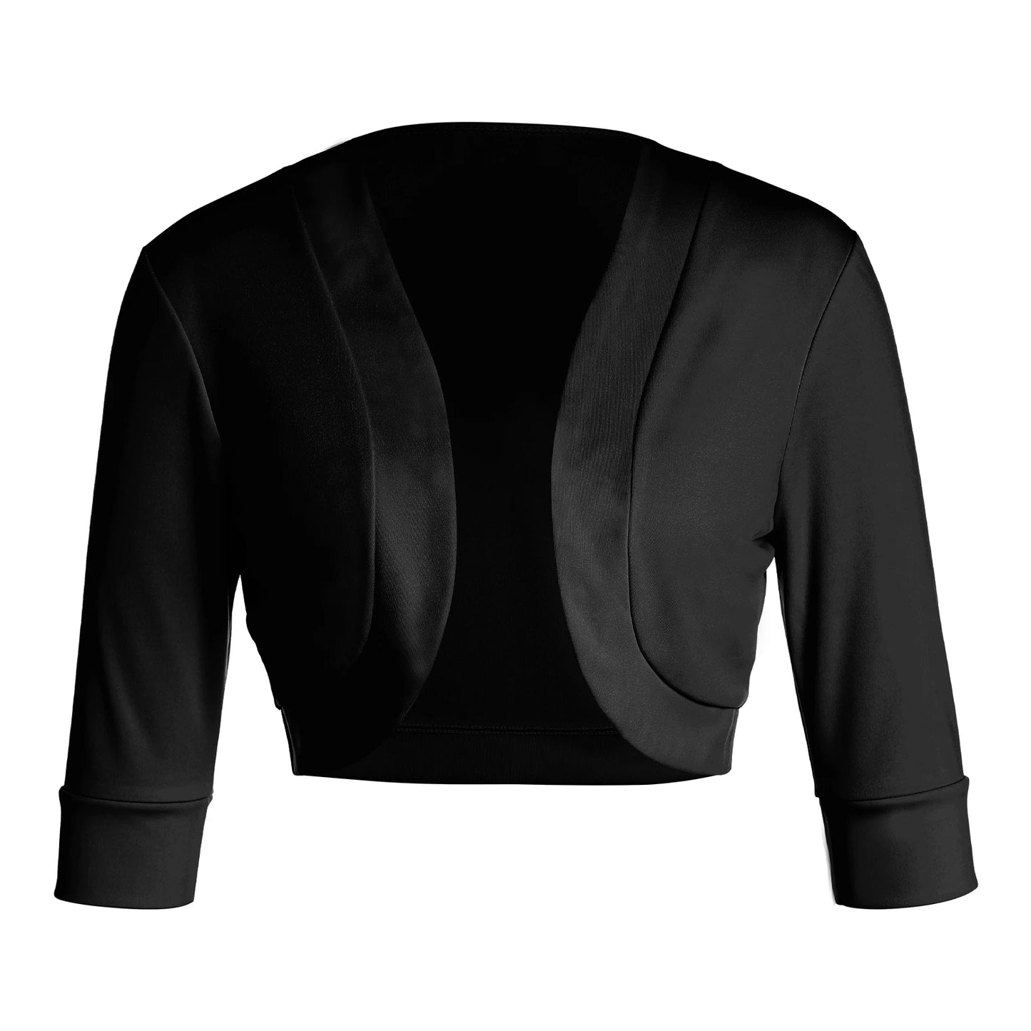 Women's Short Cardigan Solid Color Long Sleeve Jacket Cropped Plus Size