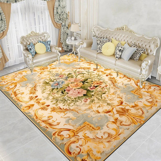 European Gorgeous Large Area Carpet Living Room Bedroom Area Rugs 200x300cm Soft Non-slip Entrance Mat