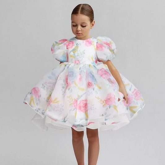 Flower Girls Summer Dresses for Wedding Backless