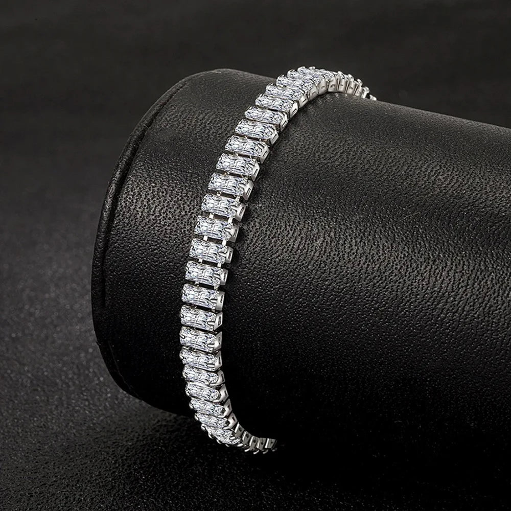 925 Sterling Silver Exquisite and Stylish Crystal Bracelet for Women