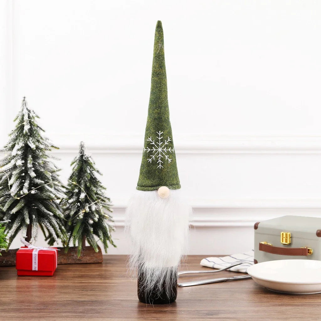 Christmas Wine Bottle Decoration