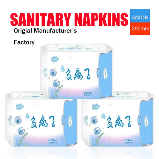 3 Pack Menstrual Pad Anion Sanitary Towel Feminine Hygiene Product Cotton Sanitary Napkin Ladies Panty Liner Anion Pads