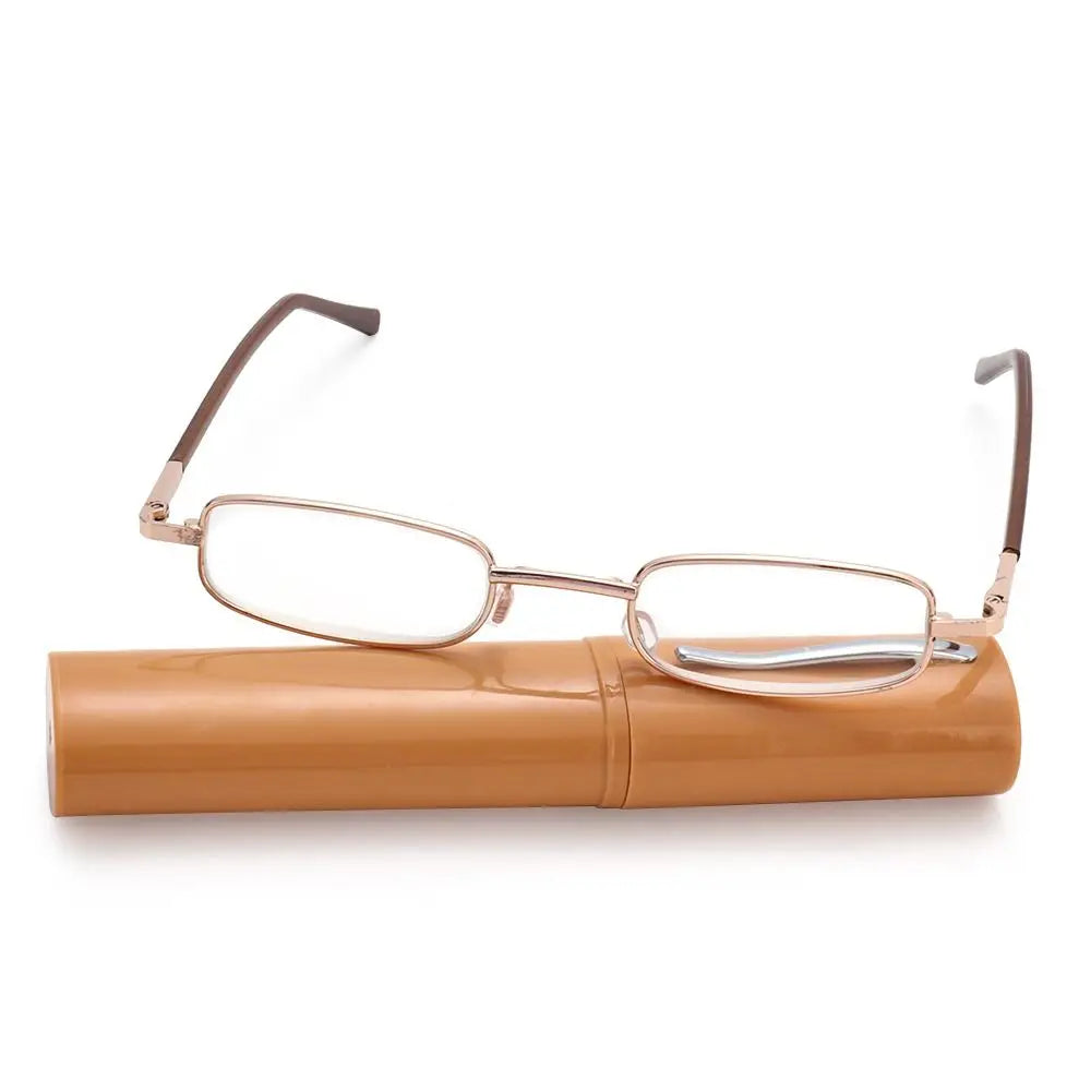 1Set Portable Reading Glasses Men Women Ultra-thin Mini Anti-blue light Presbyopia Eyeglasses with Box Computer Glasses +1.0~4.0