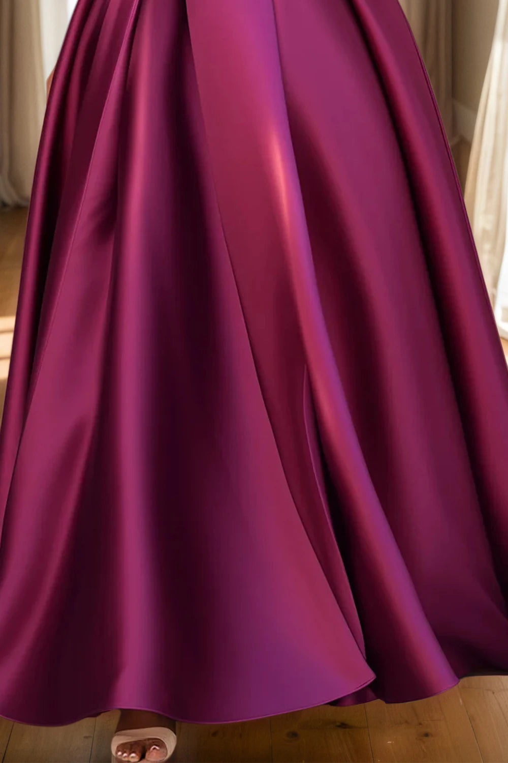 A-Line Elegant Wedding Guest Cocktail Maxi Dress Off Shoulder Formal Dress