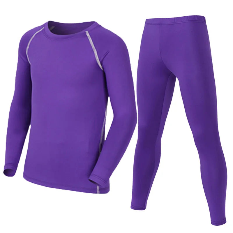 Children Kid Boy Girl Compression Skiing Underwear Set Fitness Ski Snowboarding Sport Running Hiking Exercise Jogging Suit 19