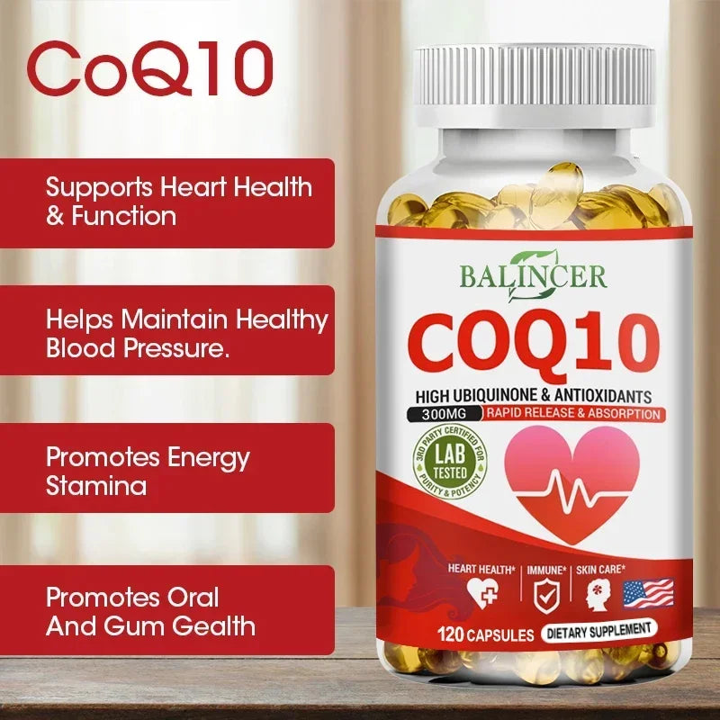 Balincer Organic Coenzyme Q10 Capsules - Supports Energy Production, Core System Health, Supports Immunity - Dietary Supplement