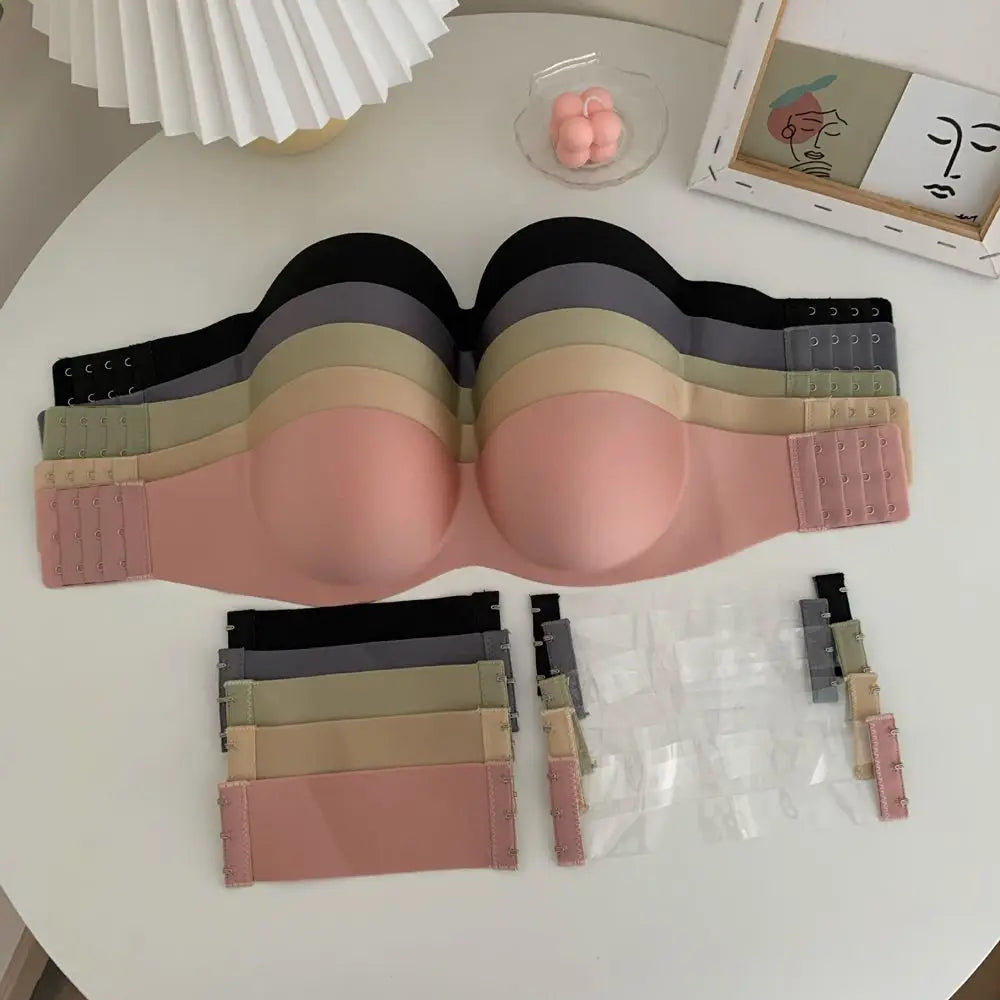 Women Push Up Invisible Bras Strapless Seamless