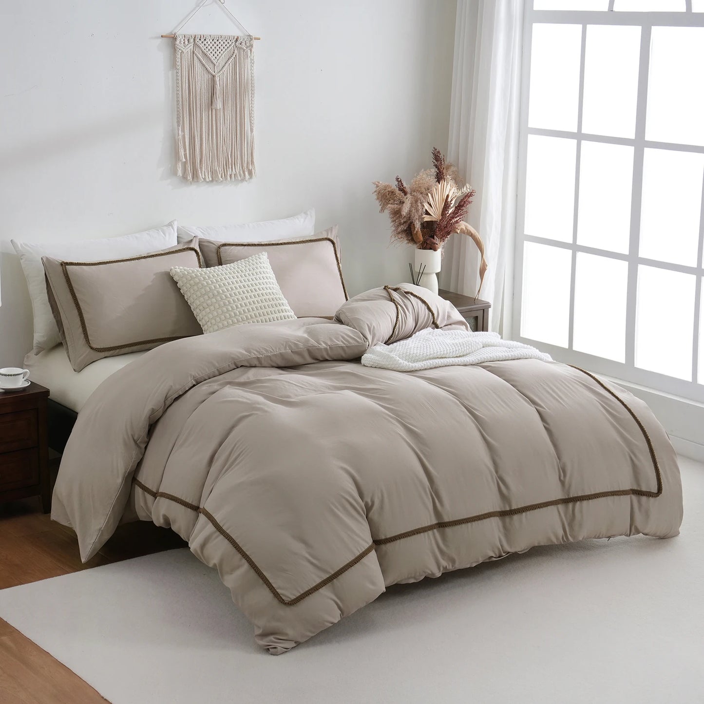 3pc Duvet Cover Set All Season Geometric Line soft lightweight Down