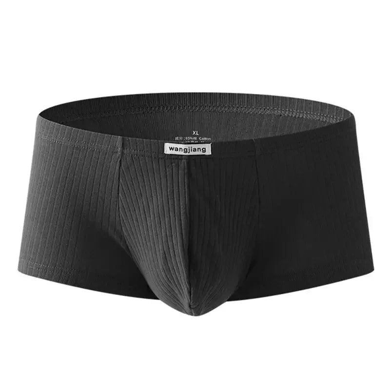 Men's Low-Rise Breathable Underwear Elastic Trunks Shorts U Convex Underpants