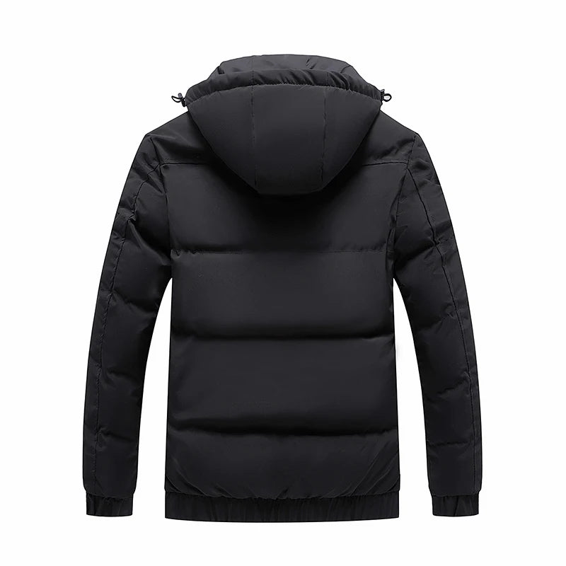 Men's Parkas Quilted Thick Warm Hooded Coat Cotton-padded Puffer Jacket