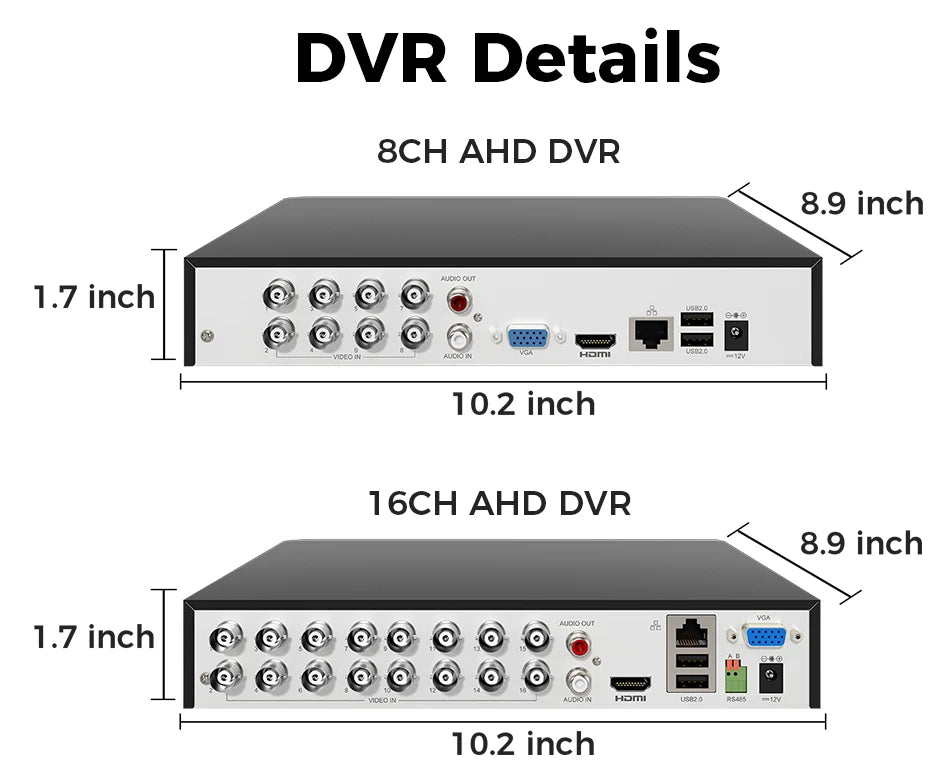 Hiseeu 4CH 8CH 5MP AHD CCTV Camera System Kit Home Waterproof Surveillance Bullet Analog Cameras for DVR Guard Live