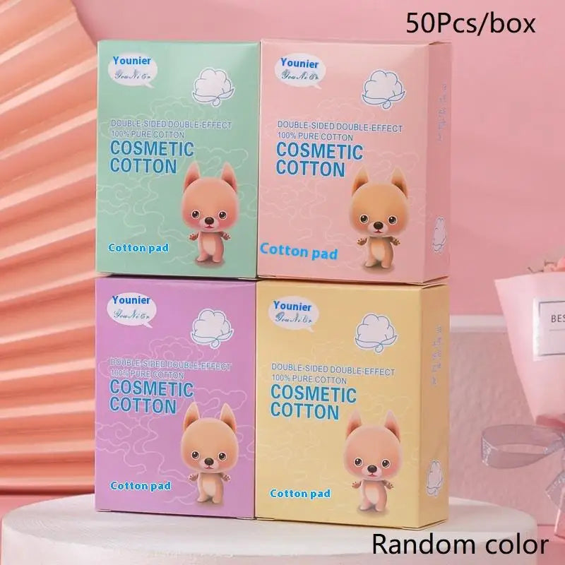 50/100PCS Thin Soft Cotton Pads Stretch Disposable for Face Wash Nail Polish Remover Cosmetic Makeup Tools