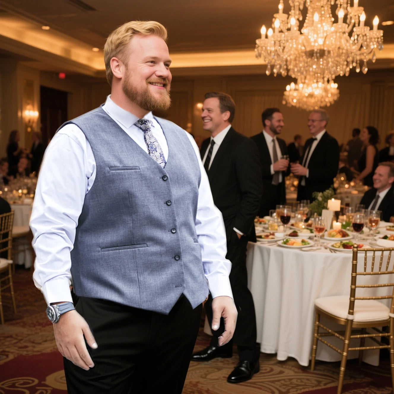 Men Plus Size Black Suit Vest Solid Color Single Breasted Waistcoat Grey Black Navy 9XL