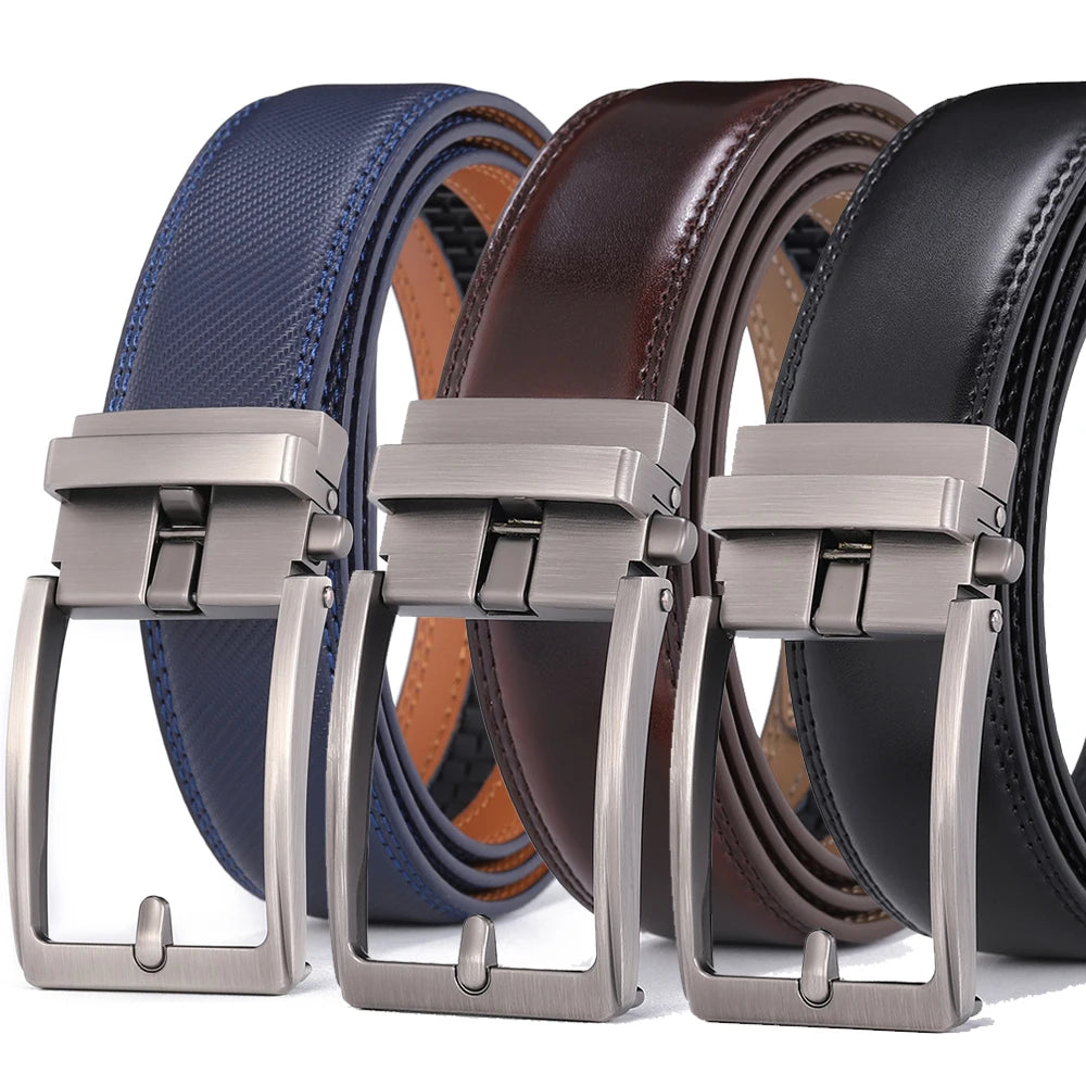 Men Luxury Buckle Genuine Leather Belt