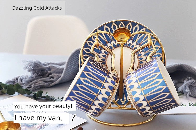 Luxury Gold Plated Ceramic Dinnerware