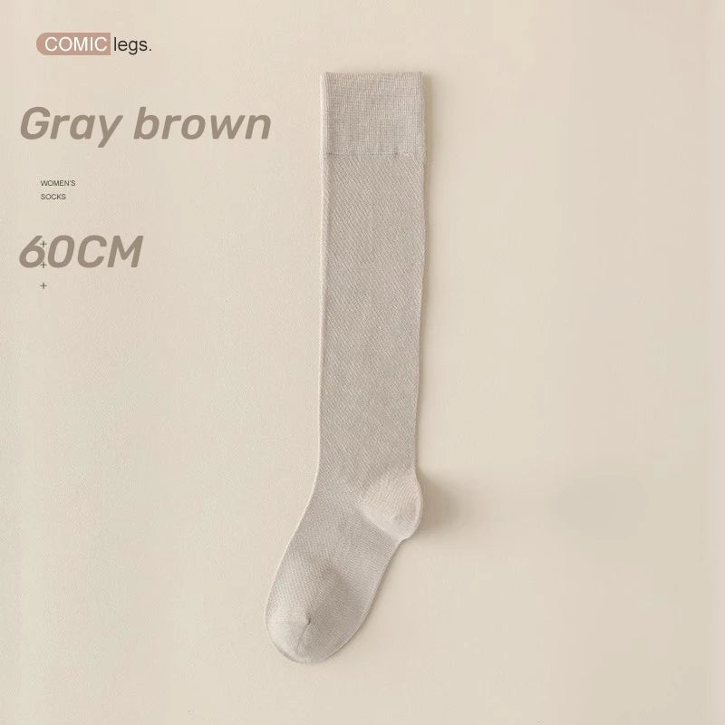 1 Pair High-quality Women's Long Tube Summer Cool Mid Calf Socks