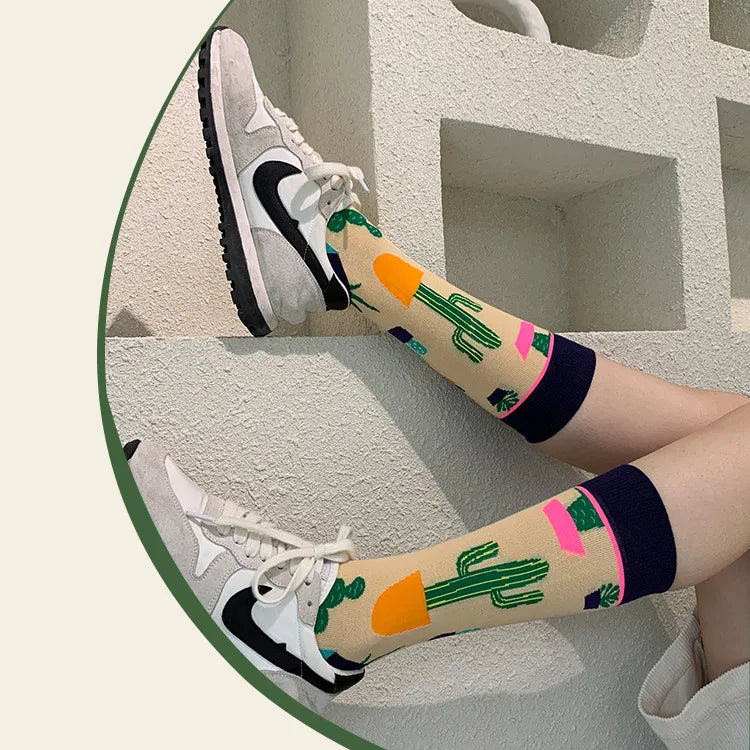 Fashion Colorful Spring Autumn Women's Socks
