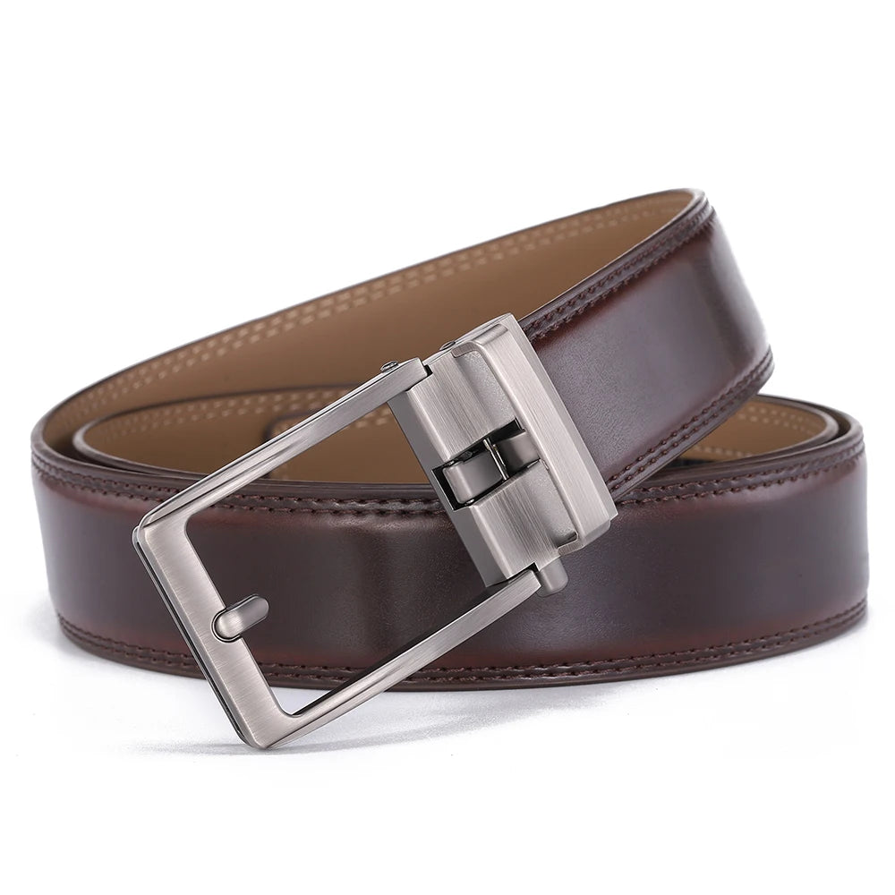 Men Luxury Buckle Genuine Leather Belt