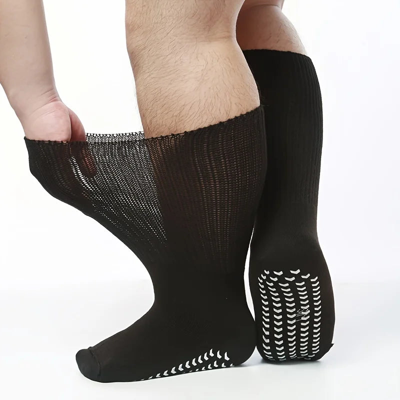 Extra Wide Socks for Swollen Feet,Soft Stretchy Senior Diabetic Socks Men's & Women's Non-slip