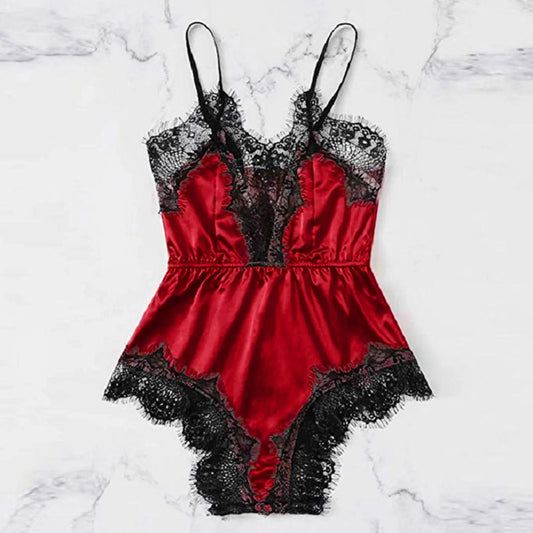 Women Sexy Lace Lingerie Bodysuit Nightwear