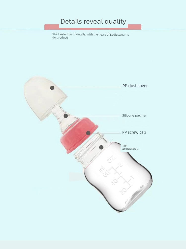 Newborn Baby Silicone Pp Infant Drinking Mini Drop-Resistant Small Feeding Bottle