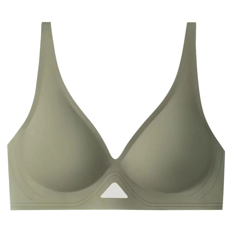 Seamless Bras for Women Wireless Bra Push Up Deep V Comfort Underwear