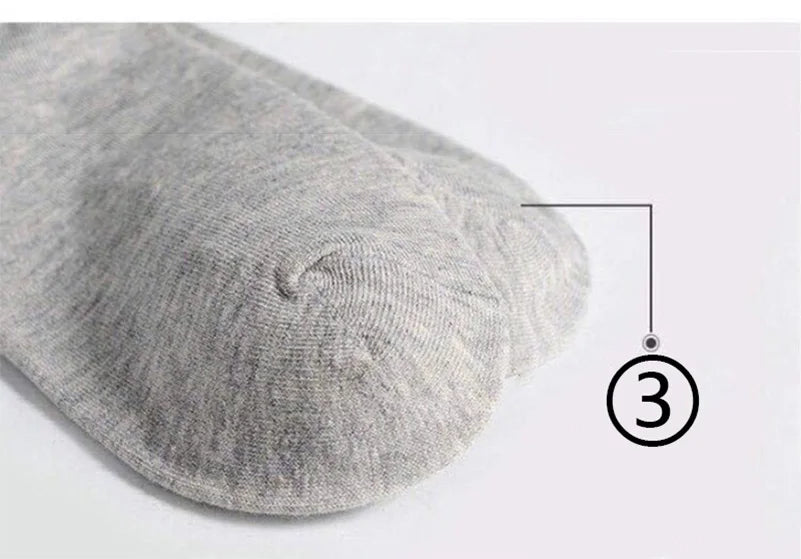 10/5pcs Pairs Low Cut Ankle Breathable Men/Women Socks Solid Color Black White Grey