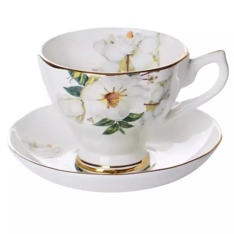 European Bone china coffee set Creative simple ceramic porcelain dish Afternoon tea milk cup 200ML