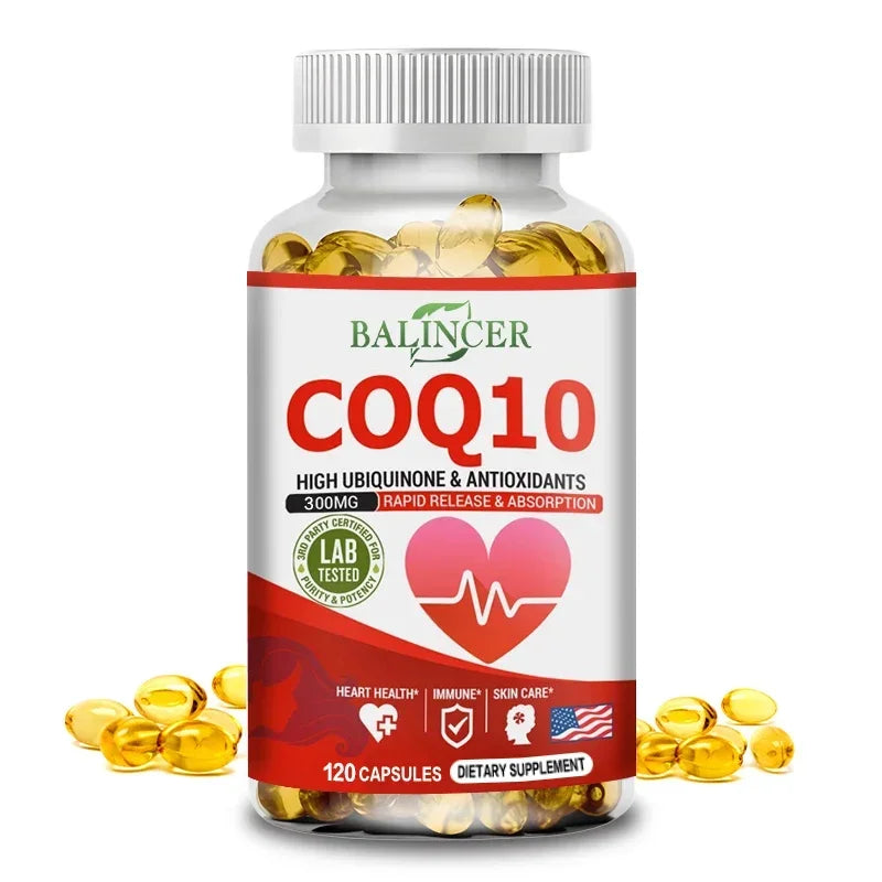 Balincer Organic Coenzyme Q10 Capsules - Supports Energy Production, Core System Health, Supports Immunity - Dietary Supplement