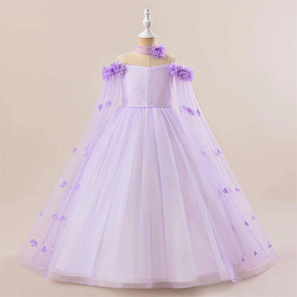 Princess Flower Wedding Party Dress For Girls