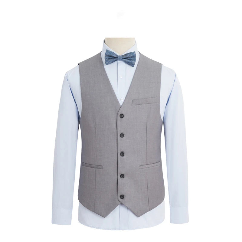 Men Plus Size Black Suit Vest Solid Color Single Breasted Waistcoat Grey Black Navy 9XL