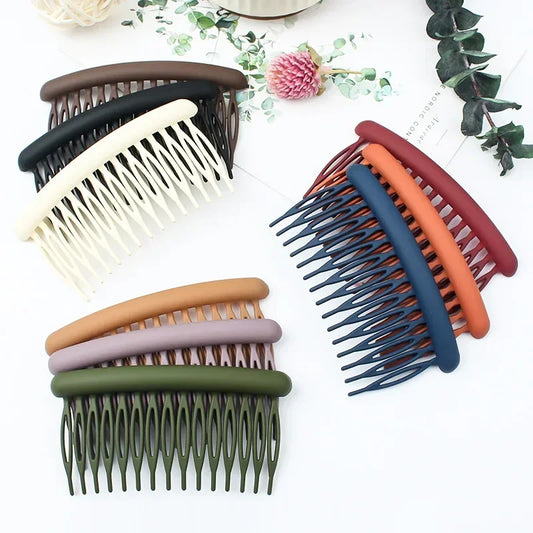 15 Teeth Frosted Candy Color Hair Comb Clip Accessory