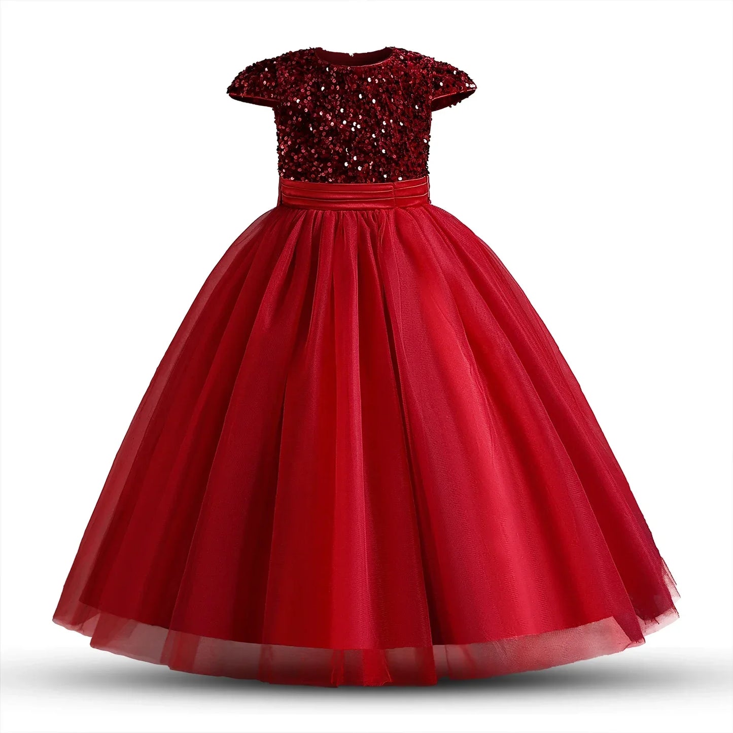 Elegant Girls Long Sequin Princess Dresses