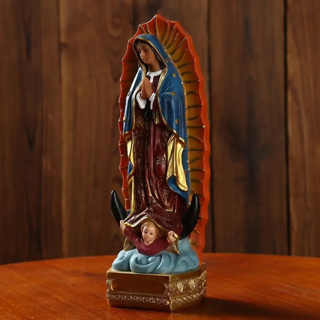 Our Lady of Guadalupe Virgin Mary Resin Statue Figurine Decoration Ornament