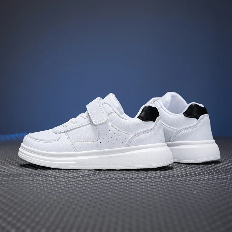 Kids Boys Girls Breathable Sneakers Sports Running Casual Shoe Leather Non-slip Soft